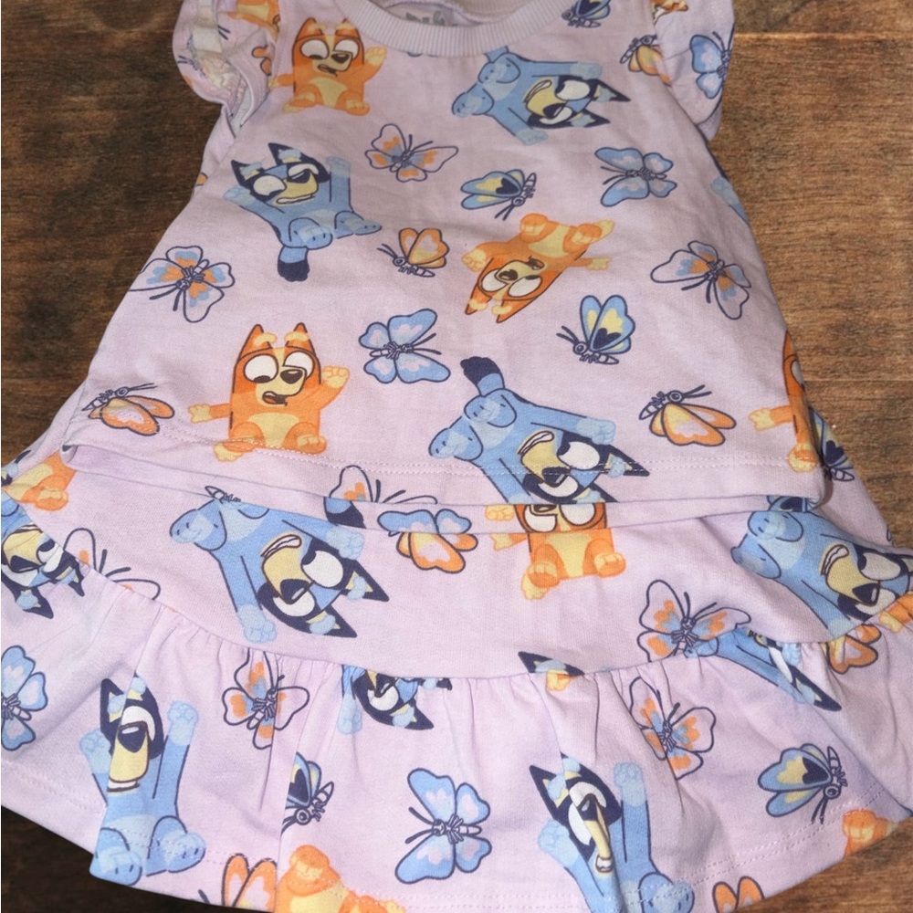 Toddler Girls Bluey Print Lavender Matching Set